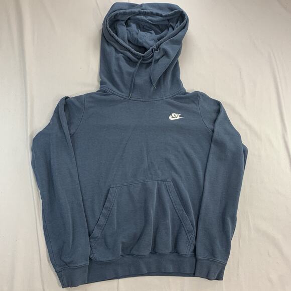 Nike Hoodie Adult Size Medium Pullover Blue Sweatshirt Long Sleeve Casual - Picture 1 of 9